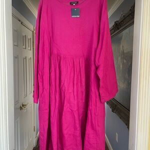 Eskandar Fuchsia Long Sleeve Dress